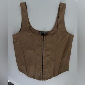 Dolls Kill Tan Corset Top